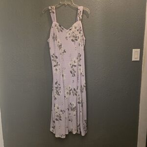 Madison Leigh Lavender Floral Midi Dress